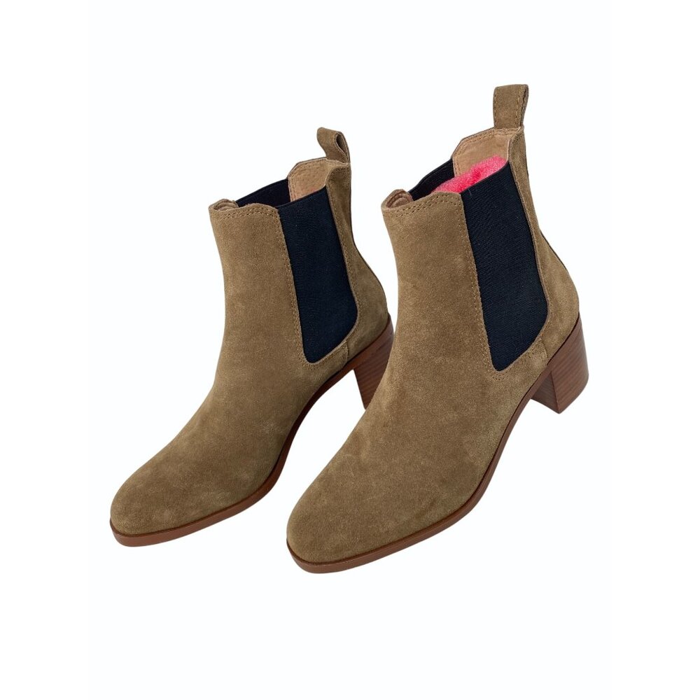 Steve Madden Rhiannon Size 11M Brown Nubuck Leather Chelsea Boots Women